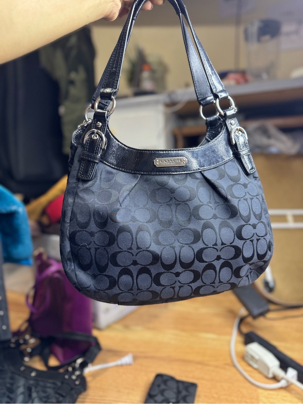 Coach Soho Signature Canvas Hobo Bag With Matching Wa… - Gem